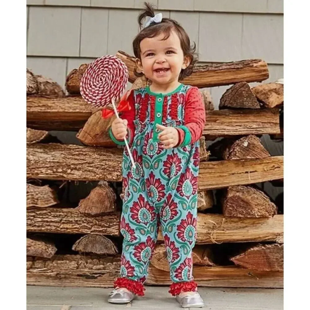 Matilda Jane BETTER NOT POUT Romper Infant Girls Size 12-18 months Knit One-Piec